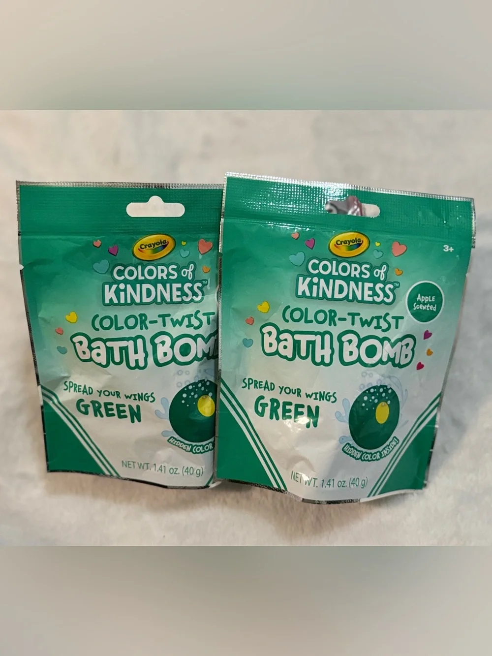 Crayola Colors of Kindness Apple Scented Color-Twist Bath Bomb (Pack of 2)